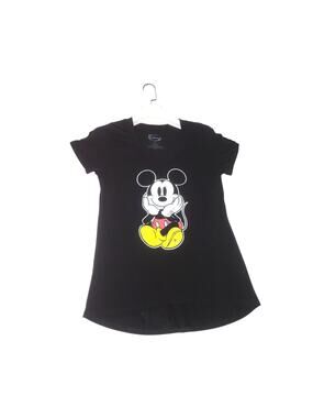 Disney Mickey Mouse Black Graphic Tee Shirt Size L